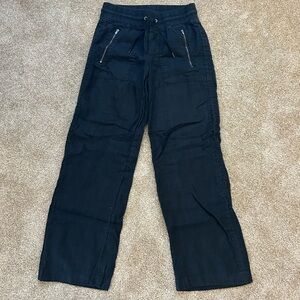 Athleta Black Linen Style Pants